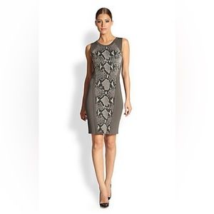 Diane Von Furstenberg Franca Bodycon Snake Print Dress - Size P